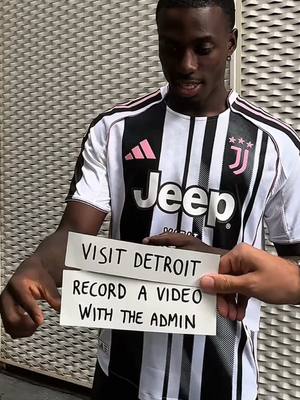 A post by @juventus on TikTok caption: Not the pick you hoped for, but here’s the good news: Detroit can’t wait to welcome you, Bianconeri. 