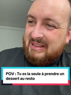 A post by @moguizoff on TikTok caption: POV : Tu es la seule à prendre un dessert au resto