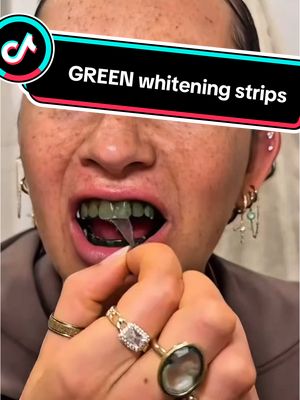 A post by @saraiqbale on TikTok caption: GREEN whitening strips