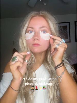 A post by @kambriella on TikTok caption: Wait I think I love the lashes #grwm #gradpics #graduation #uofa #college #makeup 