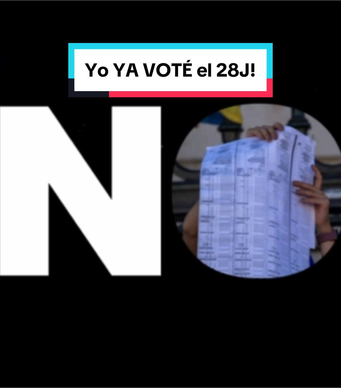 A post by @mariacorinaya_ on TikTok caption: El poder es NUESTRO. El poder para DESOBEDECER.  El poder para decir NO. Yo YA VOTÉ el 28J. #YoYaVotéEl28J #elpoderesnuestro