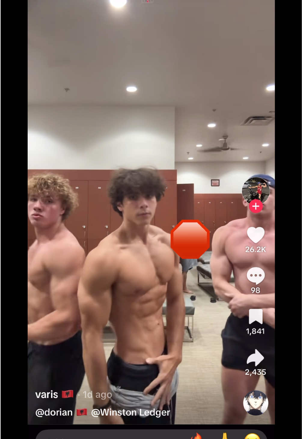 A post by @thejoeyswoll on TikTok caption: Put your phone away in the locker room! 👊🏼 #gymtok #gym #fyp