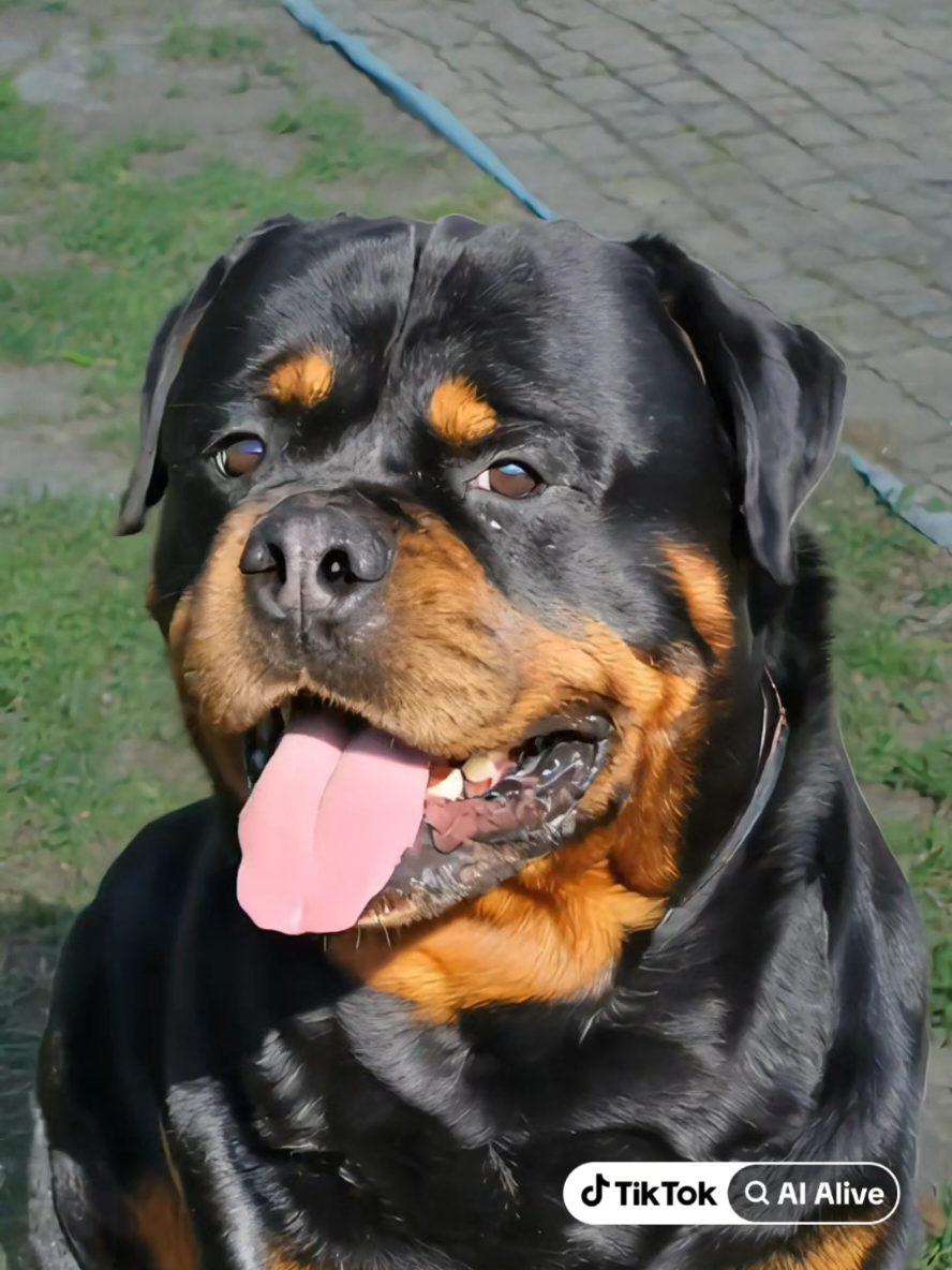 A post by @actionjackson2019 on TikTok caption: Boop the snoot #boop #dogtok #rott #rottweiler 