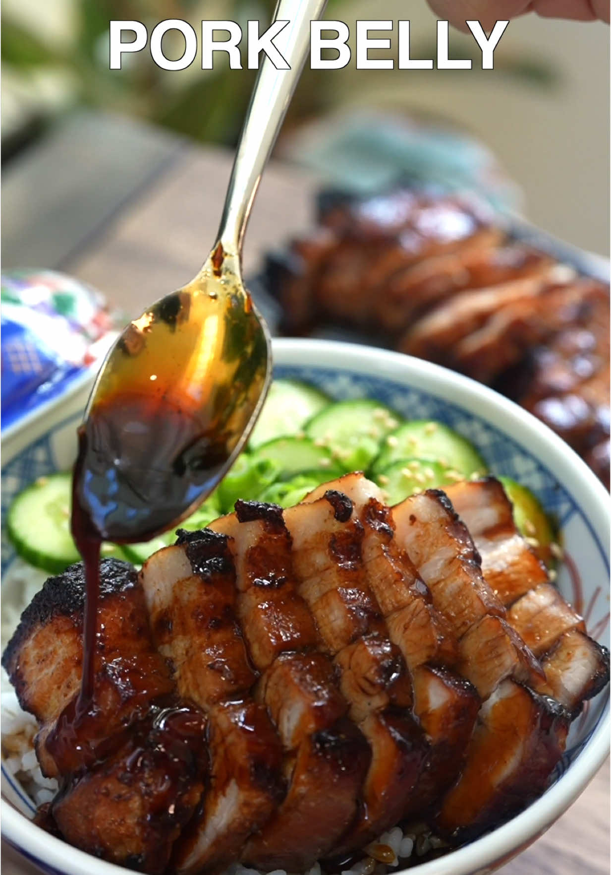 A post by @tiffycooks on TikTok caption: AIR FRYER HONEY GLAZED PORK BELLY #porkbelly #recipes 