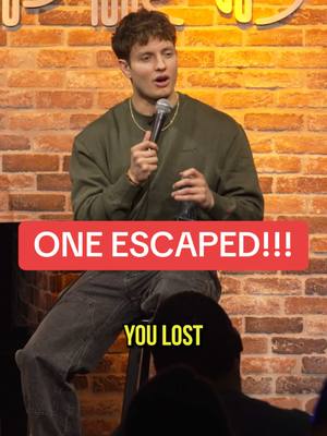 A post by @matt_rife on TikTok caption: The one that got away 😂😂🦍 #comedy #standup #standupcomedy #funny #mattrife #crowdwork #teacher #zoo 