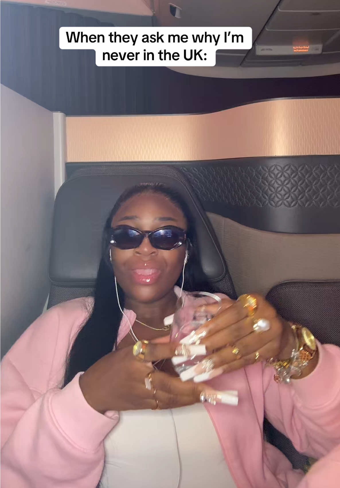 A post by @nellarose on TikTok caption: I’m just a girl x  @Qatar Airways 