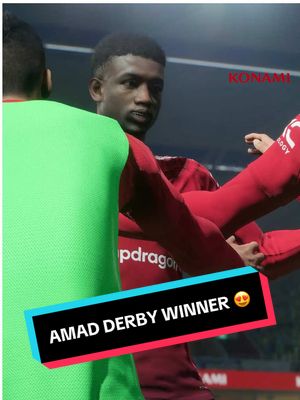 A post by @manutd on TikTok caption: THAT’s how to win a derby 👌🔥 #MUFC #ManUtd #Amad #eFootball #Konami 