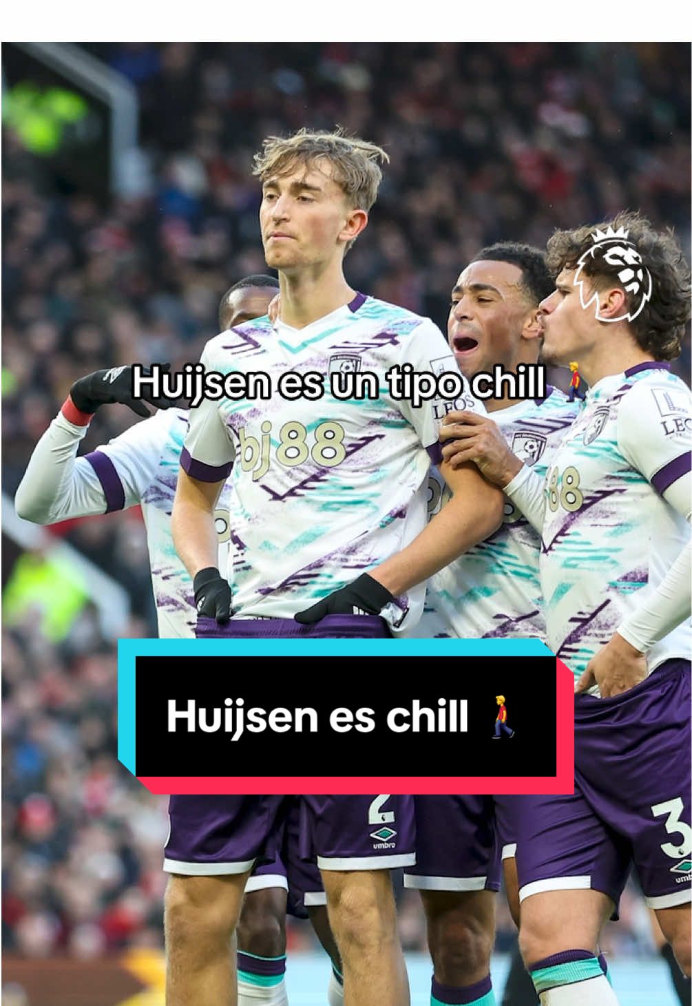 A post by @lapremierleague on TikTok caption: Huijsen 😮‍💨 #PremierLeague #bournemouth #TikTokDeportes 