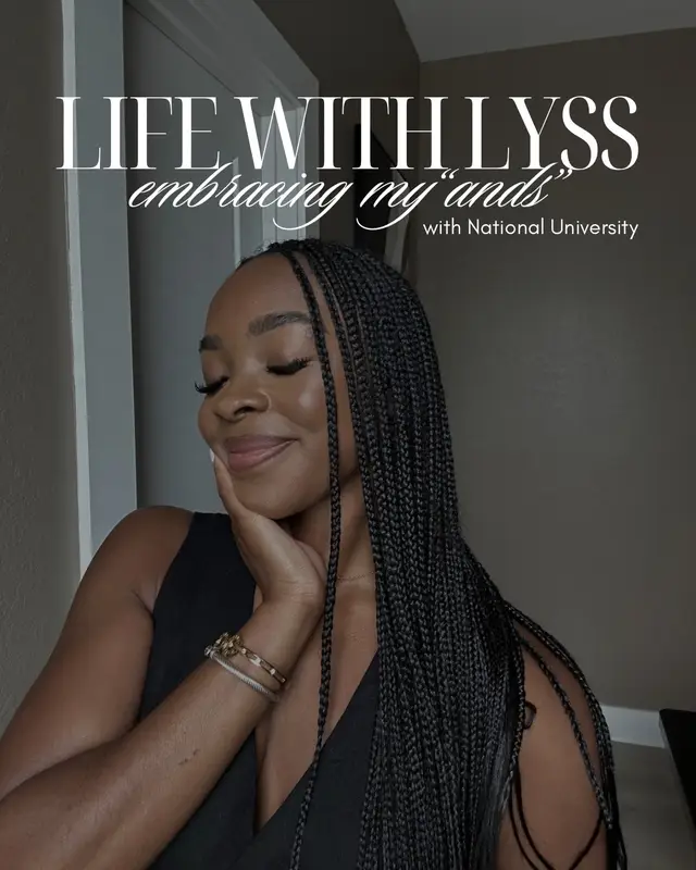 A post by @trutolyss on TikTok caption: #NUPartner Life lately has been early mornings at work, even earlier workouts, evenings with friends and loved ones, and squeezing in content shoots during golden hour. I’m a corporate professional AND I’m on a wellness journey AND I’m a present friend AND I’m a creator. There’s no one way to do life, and we don’t have to choose between the parts of us that matter. ✨ That’s why I’m so excited to be partnering with @National University. Their flexible degree programs were built for people like us, the ones navigating full lives with full hearts. With their Believe & Succeed Scholarship (up to $6,000/year), you don’t have to put your education on hold just to keep up with everything else. Click the link in my bio to learn more. #LifeWithLyss #ANDSeason #NationalUniversity #BelieveAndSucceed #FlexibleLearning #BusyButBalanced #WorkingWoman #WellnessJourney