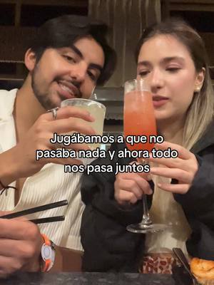 A post by @mariabolio on TikTok caption: Jugábamos a que no pasaba nada y ahora todo nos pasa juntos ✨🤩 #indirecta #mqa 