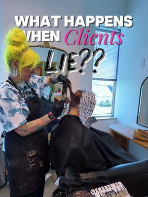 A post by @cryistalchaos on TikTok caption: When a hairstylist asks you what is on your hair, if you’ve used box color, color from Sally’s etc. it’s not so we can shame you (or at least that shouldn’t be the reason) 🤨 It’s so we can formulate your hair color correctly and get you the results you want. With this particular client I was able to use a higher developer and permanent color bc her hair was natural. If she had previous color I would’ve had to bleach wash it before applying the color. That makes a difference not only in formula but also in cost, time, end goal expectations & the hairs overall integrity.  Be honest with us *most of us* aren’t here to shame you we just wanna do our jobs correctly.  #hairstylistsoftiktok #hairtoks #boxcolor #hairstylistlife #indyhairstylist #indianapolishairstylist #indyhair #haircoloreducation  