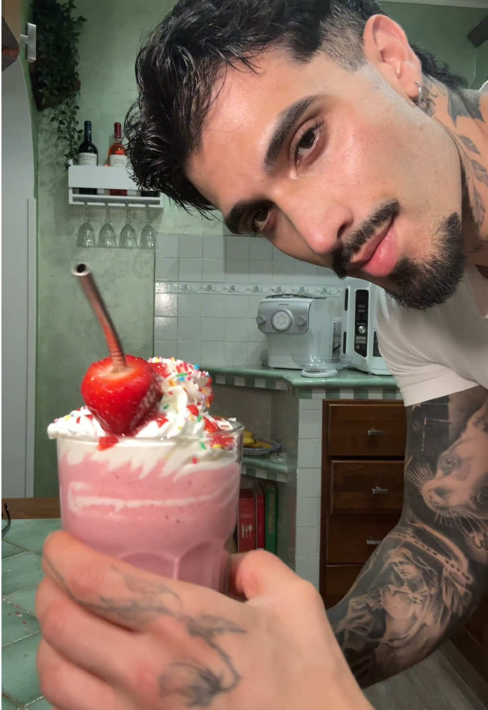 A post by @manny_hp on TikTok caption: Milkshake Strawberry