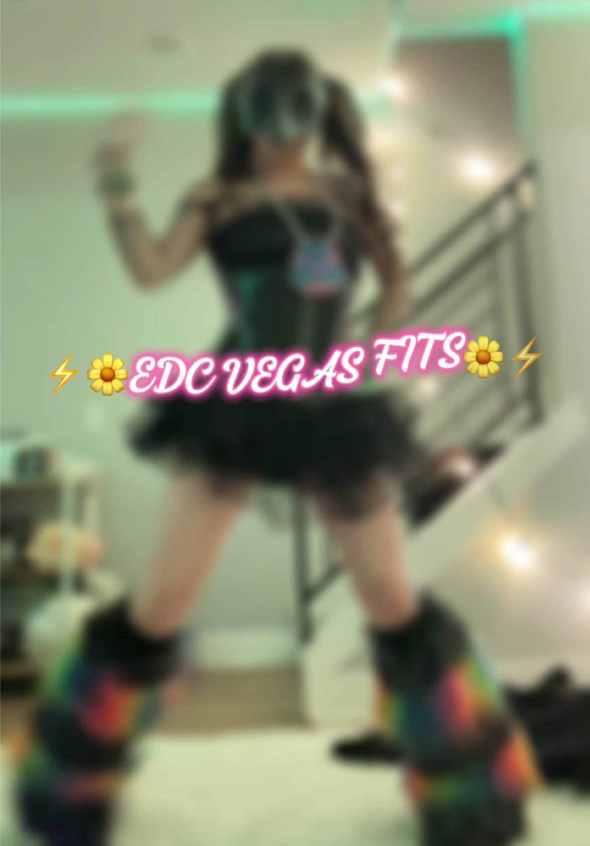 A post by @slimthicccsenpai on TikTok caption: catch me in my itty bitty skirts this weekend⚡️🌼🎡 #edclasvegas #edc @horsegiirLsteLLa 