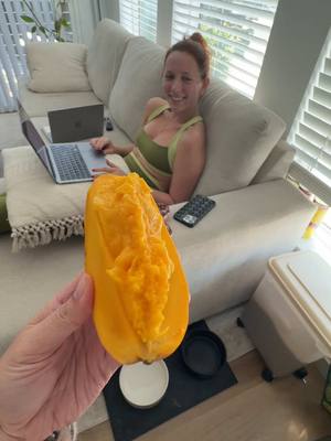 A post by @raelyn_cs on TikTok caption: I thought cutting a mango was common knowledge… we’ve got a lot of work to do 😮‍💨🥭