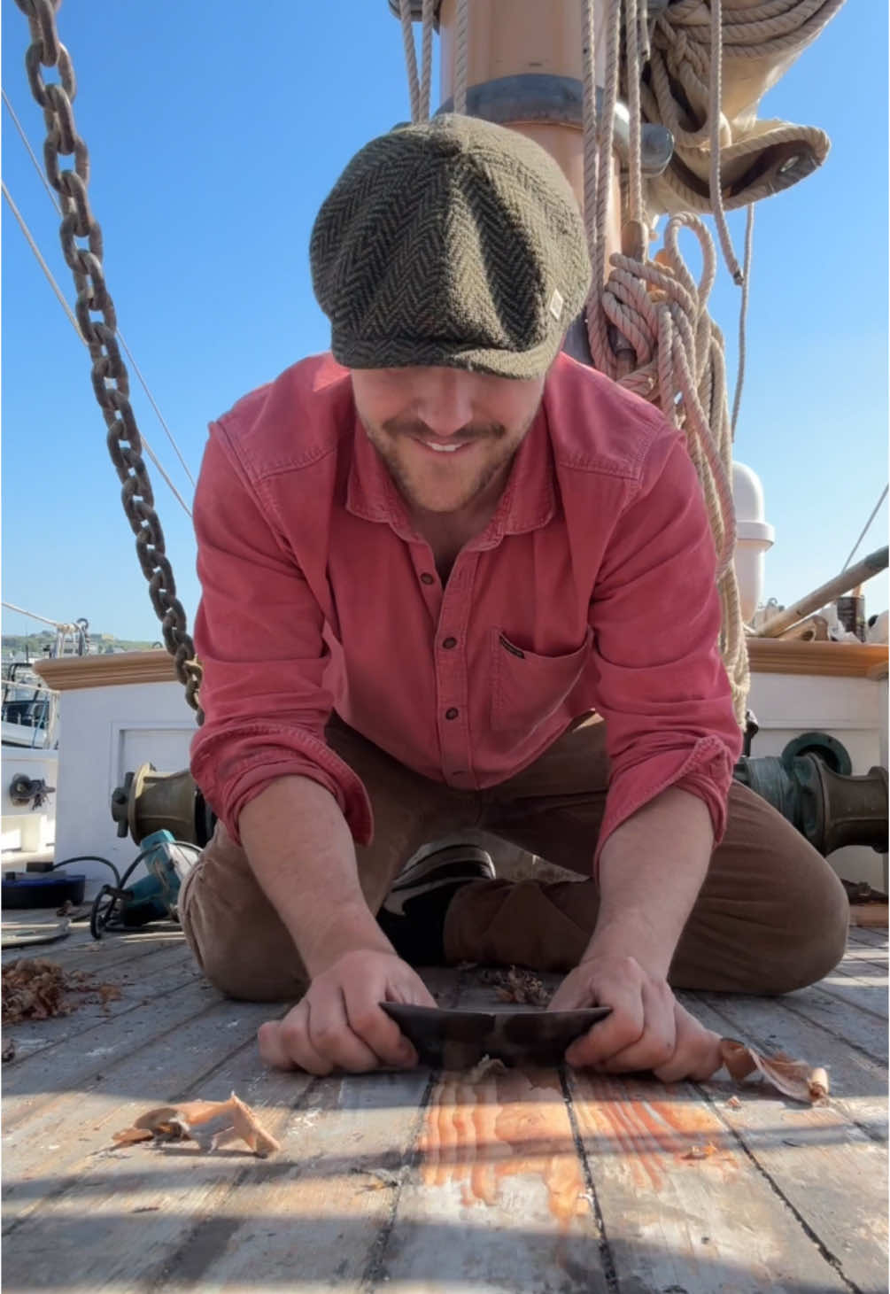 A post by @pintofplane on TikTok caption: Sawing a Saw to Make a Card Scraper #ireland #handtools #woodwork #recycling #tallship #cardscraper