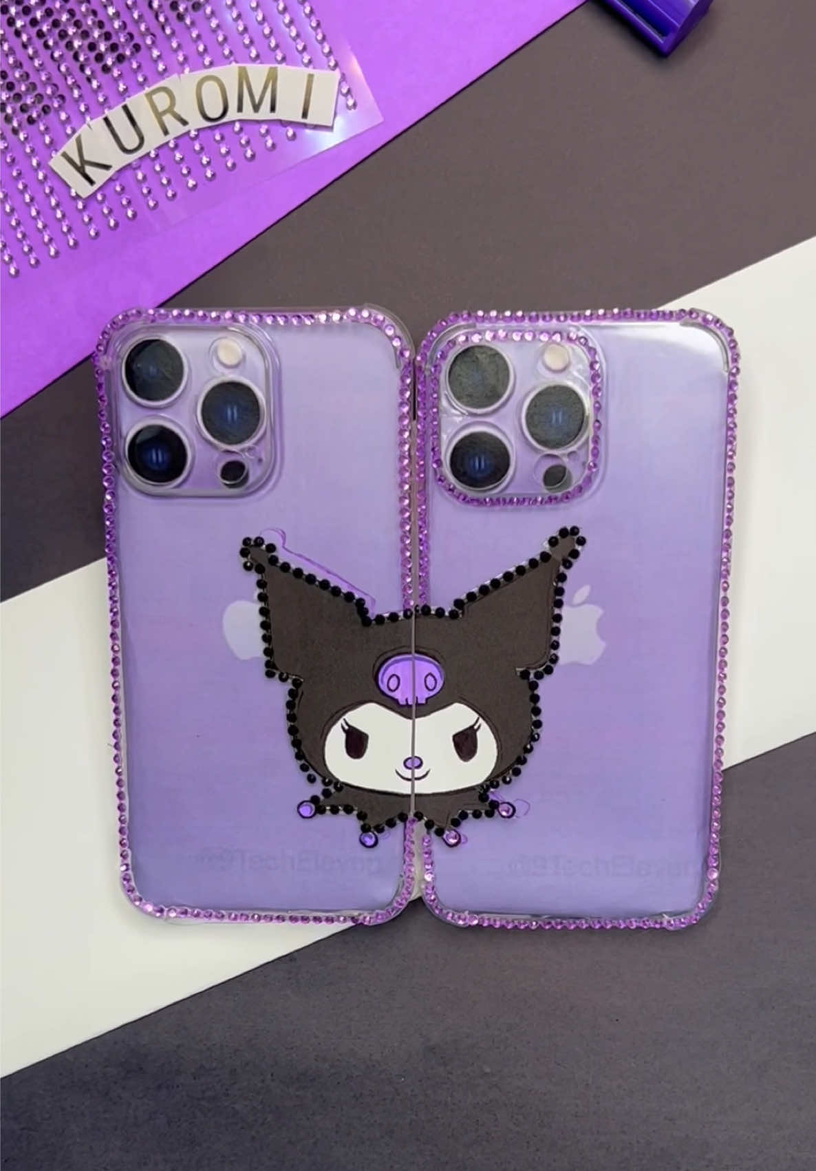 A post by @yasminartdrawing on TikTok caption: Tag your BFF 🫶🏽💜 #diy #bff #Bestfriend #kuromi 