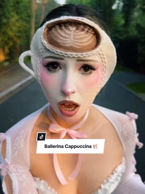 A post by @forsurprise on TikTok caption: can't believe I went out like that 😭 Ballerina Cappuccina Makeup 🩰  @Kate 💫  @Kate 💫 #ballerinacappuccina #makeup #makeuptiktok #makeuplook #italianbrainrot 