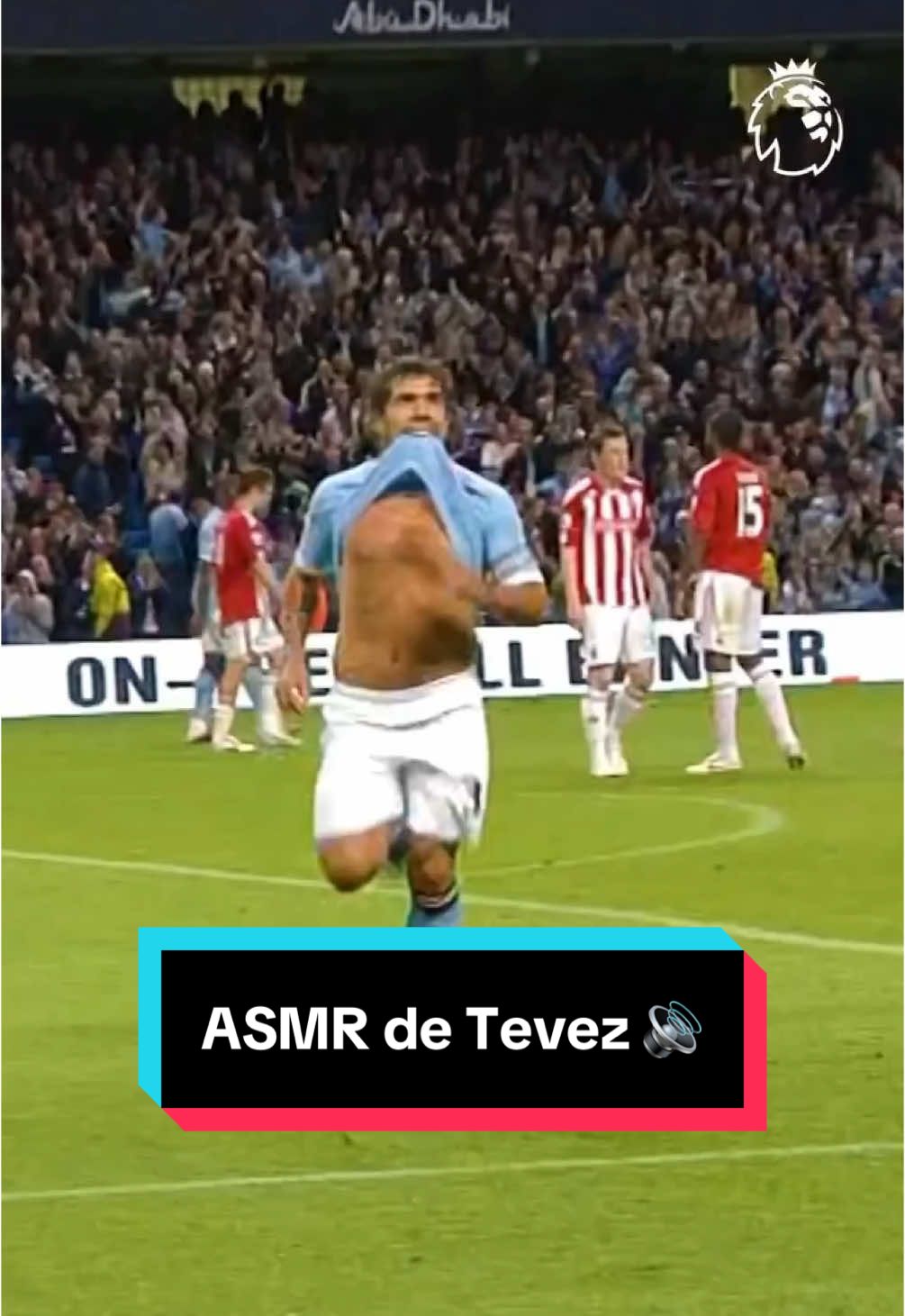 A post by @lapremierleague on TikTok caption: No se si prefiero el golazo o el sonido de la red 😍🎧 #PremierLeague #manchestercity #TikTokDeportes 