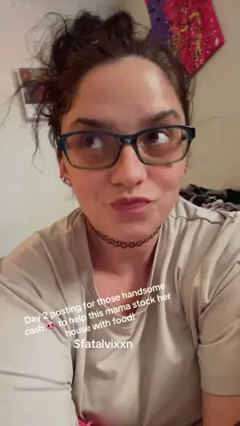 A post by @fatalvixxn on TikTok caption: Help a mama out! #fyp #cashpig #day2 #mama #help #support #fillmykitchen #venmo #cashapp 