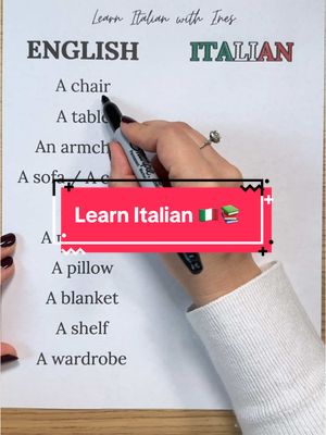 A post by @ines.tutoring on TikTok caption: Learn Italian 🇮🇹📚