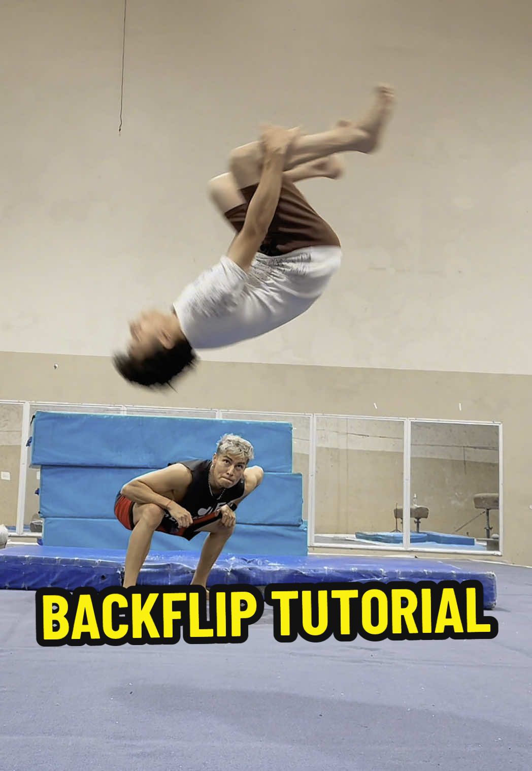 A post by @alex_destreza on TikTok caption: Entrenamiento de BACKFLIP 🔥 #Tutorial #gymnastics #parkour #TikTokDeportes 