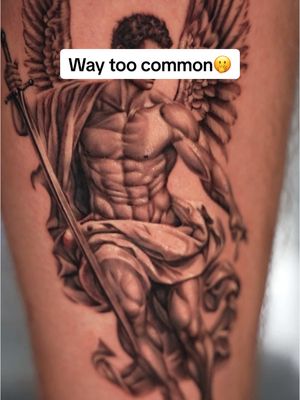 A post by @scm_ink on TikTok caption: Had to make it original#fyp #foryoupage #tattooartist #tatted #tattoos #viral #tattooideas #freestyle #realism #stmichael 