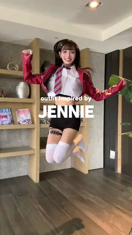 A post by @95_mizuki_tw on TikTok caption: 還沒跳過JENNIE 就先跟著Jennie學穿搭🐈‍⬛🔥
