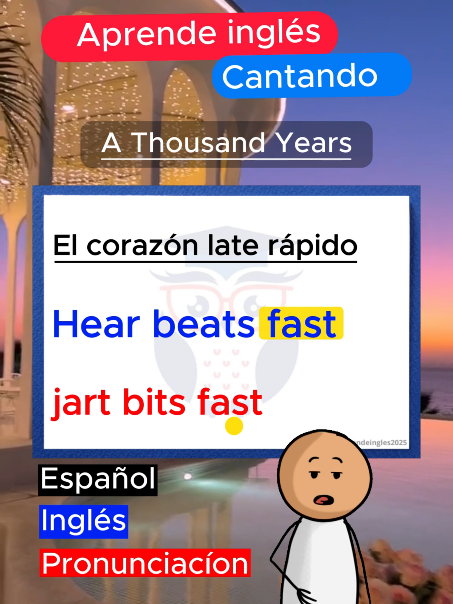 A post by @aprenderingles2025m on TikTok caption: Aprende a cantar: "A thousand tears" en ingles de Cristina Perri. #aprendeingles #aprenderingles #aprendeinglescantando #athousandyears #ingles