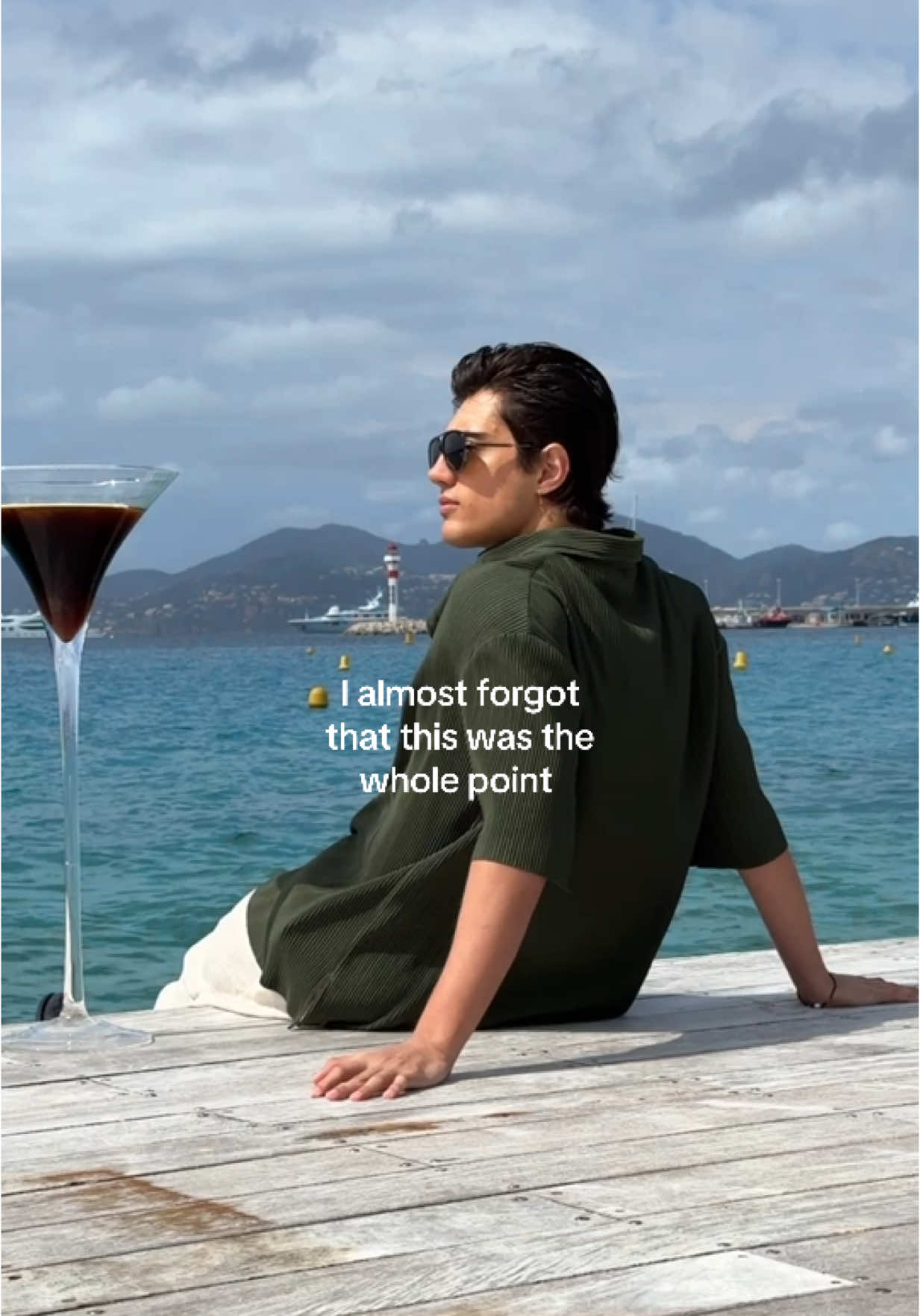 A post by @nickaufmann on TikTok caption: Im only having one @Nespresso martini today #NespressoCannes Anzeige