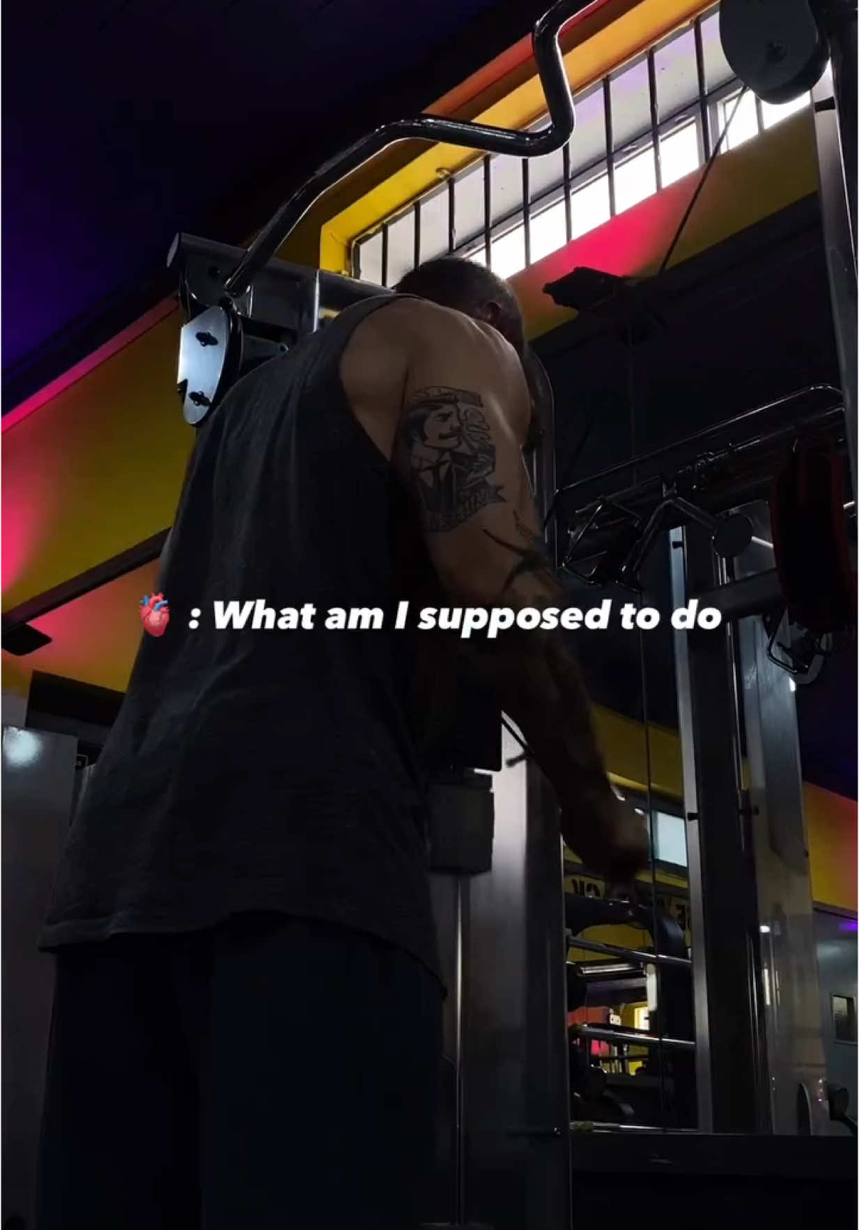 A post by @_ste.fit_ on TikTok caption: What am I supposed to do? #breakeven #breakeventhescript #thescript #gymhelp #fallingtopieces 