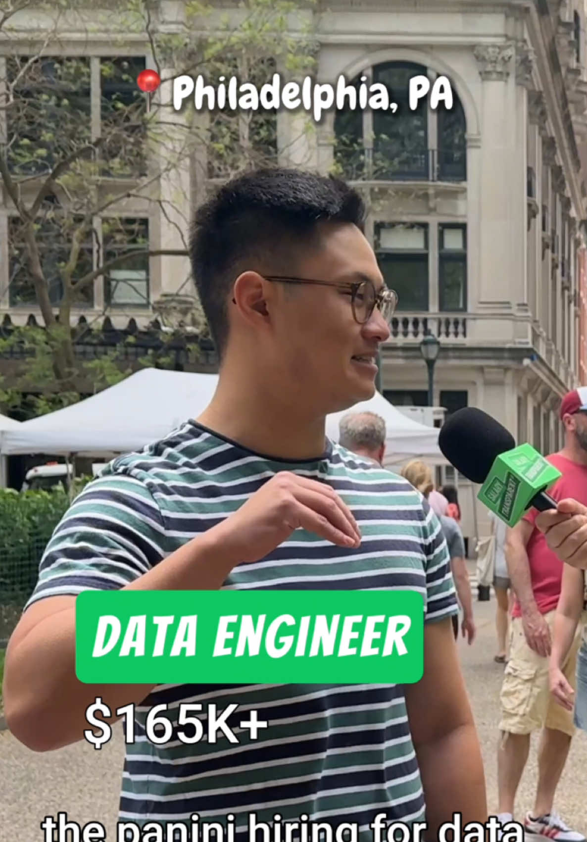 A post by @salarytransparentstreet on TikTok caption: How much does a Data Engineer make? Philadelphia, PA📍 #salarytransparentstreet #salarytransparency #paytransparency #dataengineer #dataengineering 
