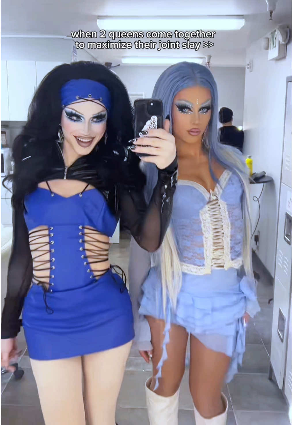 A post by @sugarandspice on TikTok caption: when ur unintentionally twinning at the gig >> @Spice ⭑ @Sugar 