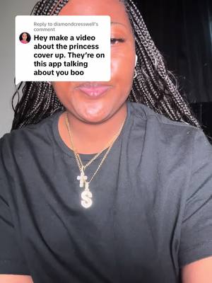A post by @lavishmelovely on TikTok caption: Replying to @diamondcresswell we all have choices and it’s okay for everyone to choose what they may wang for their child! #shaniquatierra #lavishmelovely #princesscoverup 