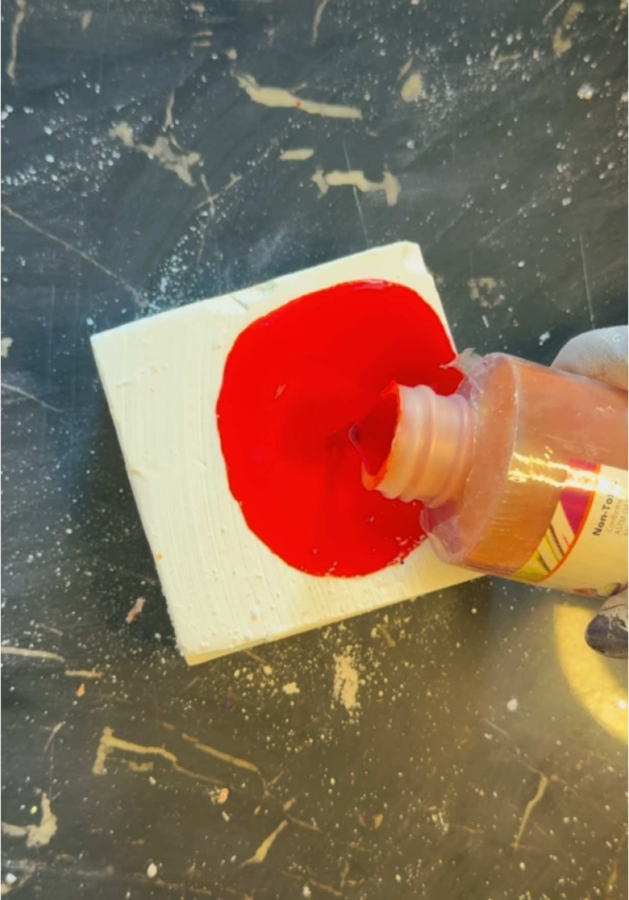 A post by @asmrlyyours on TikTok caption: Dyeing Gym Chalk #tiktok #viral #fypシ 