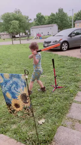 A post by @meg121687 on TikTok caption: He cracks me up so much! #outsidefun #wiggle #tball 
