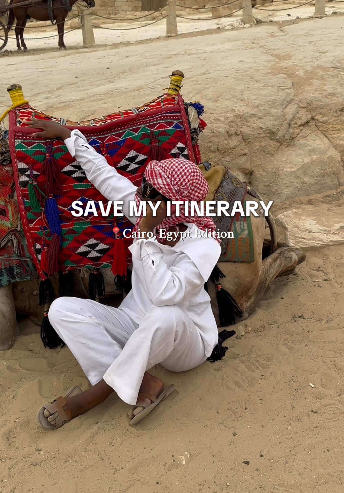 A post by @zaeskitchen on TikTok caption: SAVE MY ITINERARY FOR YOUR TRIP TO EGYPT! 🇪🇬  Here are some things to add to your itinerary!  Restaurants  1. ZOOBA  2. Evermore Cairo  3. Citadel  4. BOCCA at 5A 5. Reid Kushiyaki at 5A  6. Abu Tarek Koshary 7. Abu Haidar Shawarma  8. Ralph’s German Bakery  9. Brunch & Cake  10. LUMA by the Nile  Things TO DO  1. Pyramids (get a guide)  2. Khan el Khalili (if you’re a serious person — don’t go, if you like to laugh, GO!) 😂 3. Al AZHAR Park 4. The Museum of Islamic Art  5. Lake House  6. 5a for fine dining experiences  7. Uvenues  8. Cairo Festival City Mall  9. Mosques in Cairo  Things to REMEMBER  1. Don’t take anything from any random persons hand 2. Be kind to people — poor people asking you for money is not abnormal — there are poor people everywhere! 3. Tip your servers + service people  4. BARGAIN BARGAIN BARGAIN at the market (honestly forget the English language)  5. $25 for the airport visa  6. Egypt is so much fun — don’t be scared, it is fairly safe.  7. You don’t need a guide outside of the pyramids.  Ask me any questions in the comments, I’ll try to answer ❤️ #cairo #egypt #egyptfood #cairoegypt #egyptian #egyptian_tik_tok #cairorestaurants #egyptianfood #itinerary #solotravel #solo #womentravel #blacktiktok #blackwomenoftiktok #blackwoman #traveltok #traveltiktok 
