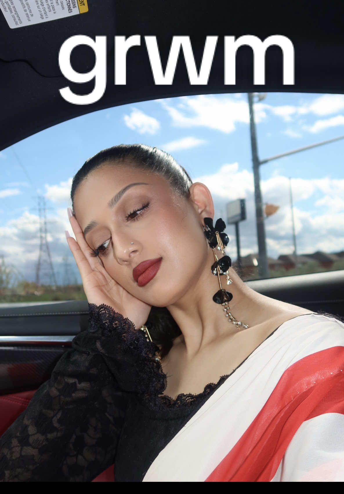 A post by @jawarshere on TikTok caption: grwm to slay this sari (also for my besties engagement- but mostly for the sari!!) #grwm #makeup 