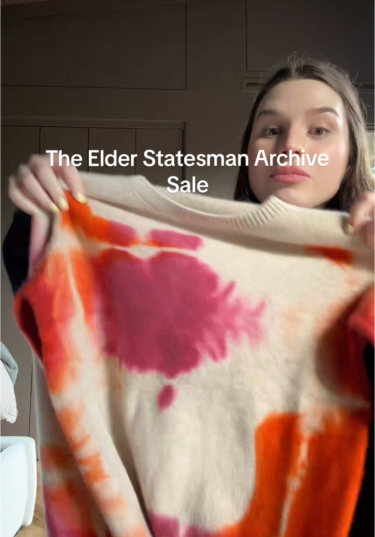 A post by @graceejamesss on TikTok caption: The elder statesman archive sale haul #haul #sale 