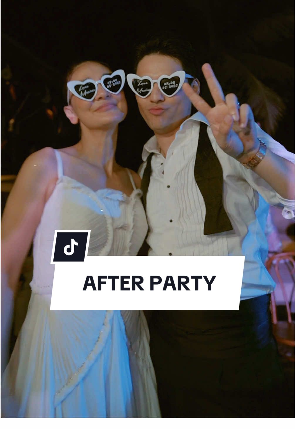 A post by @lunamaya on TikTok caption: From vows to vibes😎💃🕺💗 #AfterParty #MOONtotheMAX #LUNAdicintaiMAXIMal 
