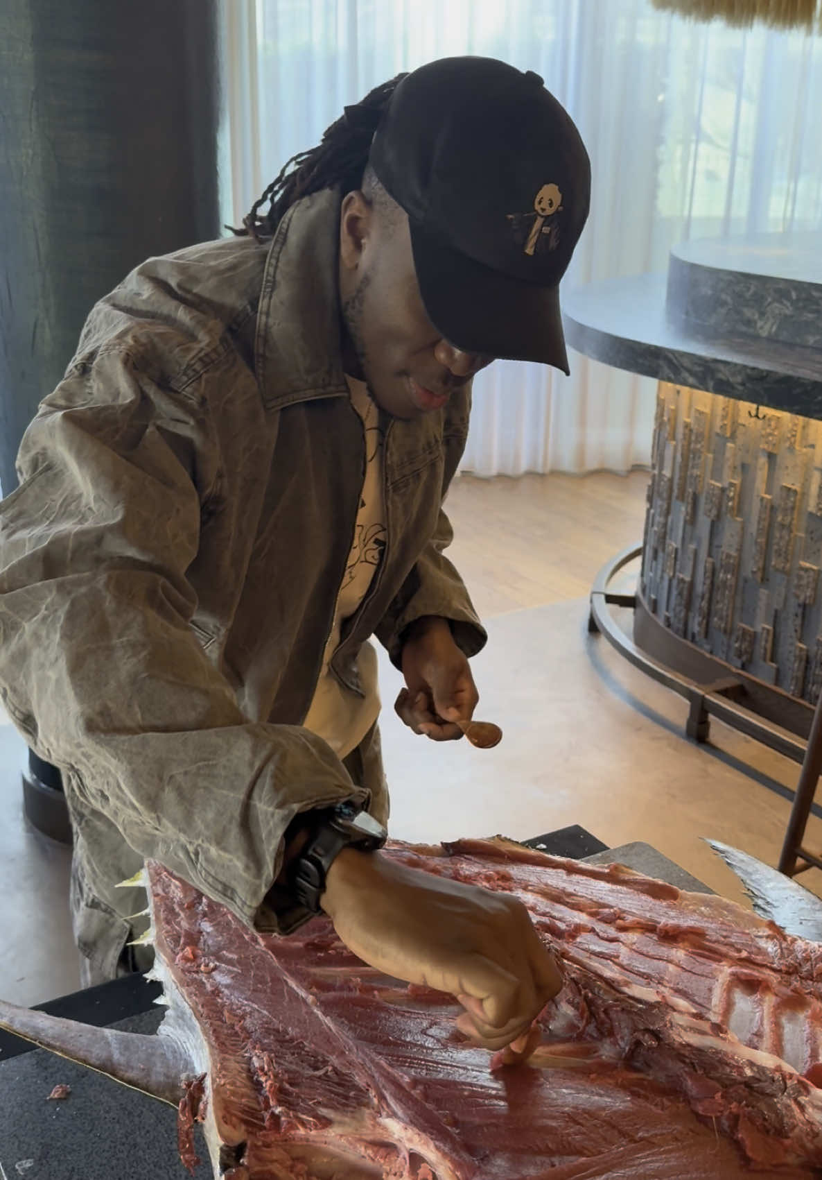 A post by @ksi on TikTok caption: Good food