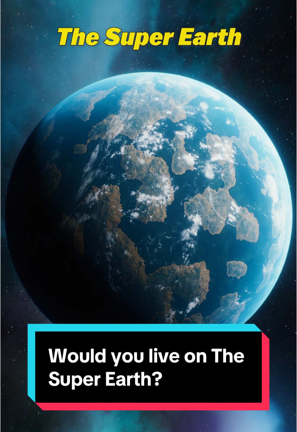 A post by @astrokobi on TikTok caption: Would you live on The Super Earth? #space #science #astronomy #astrokobi #physics 
