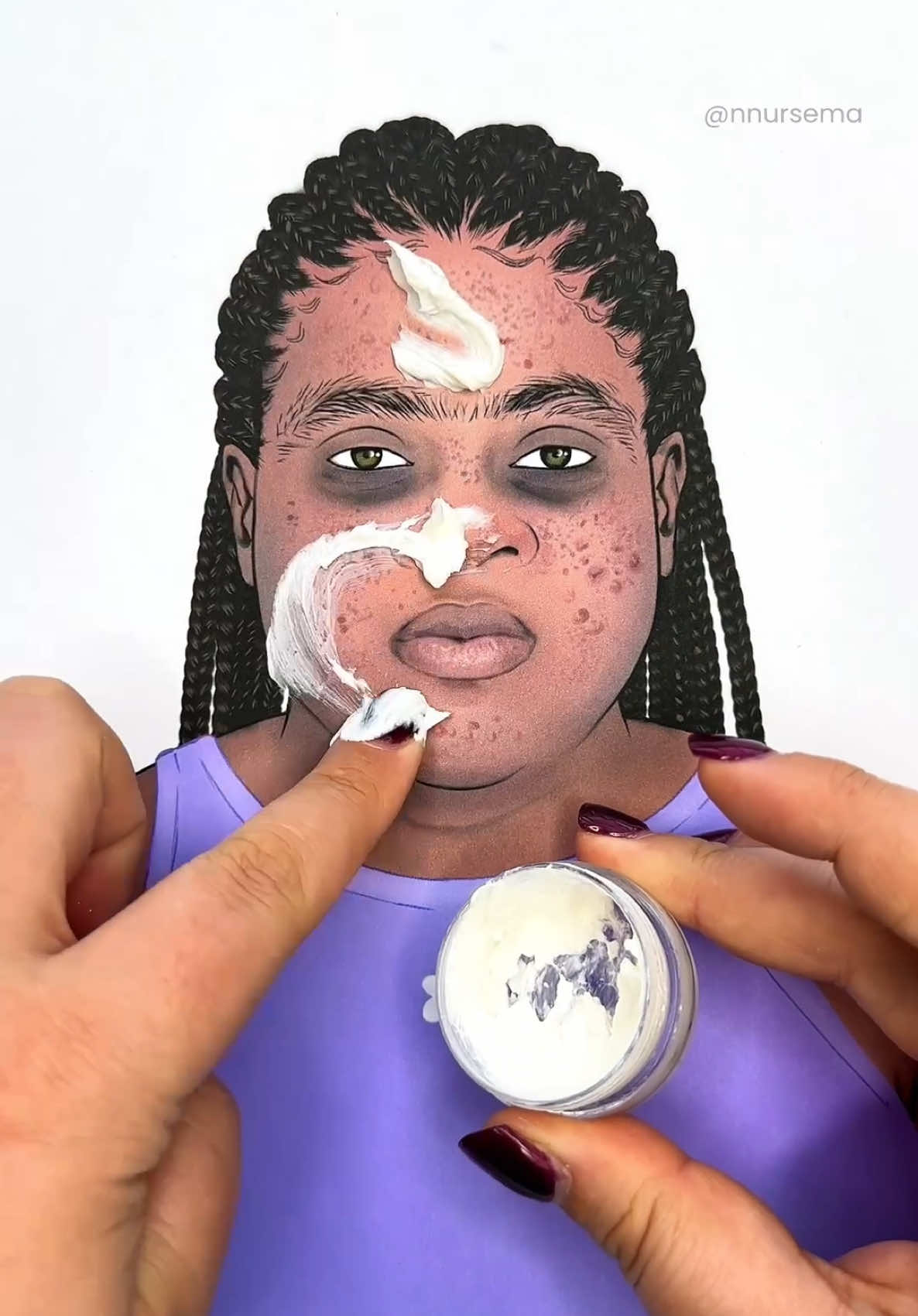 A post by @nnursema on TikTok caption: Skin Care #ASMR 🧼