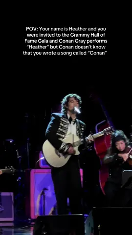 A post by @heatherlarose on TikTok caption: Chat is this an original experience #conangray #heather #grammys #grammyhalloffame #conan #heathersong #viral #fyp #originalexperience 