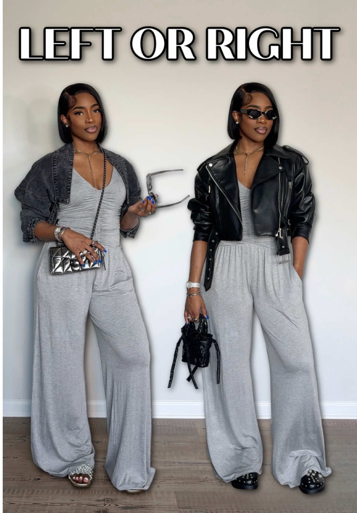 A post by @bronnnieee on TikTok caption: Which one should I wear? 🤔 @Fashion Nova #OOTD #fashionnova #outfitinspo 