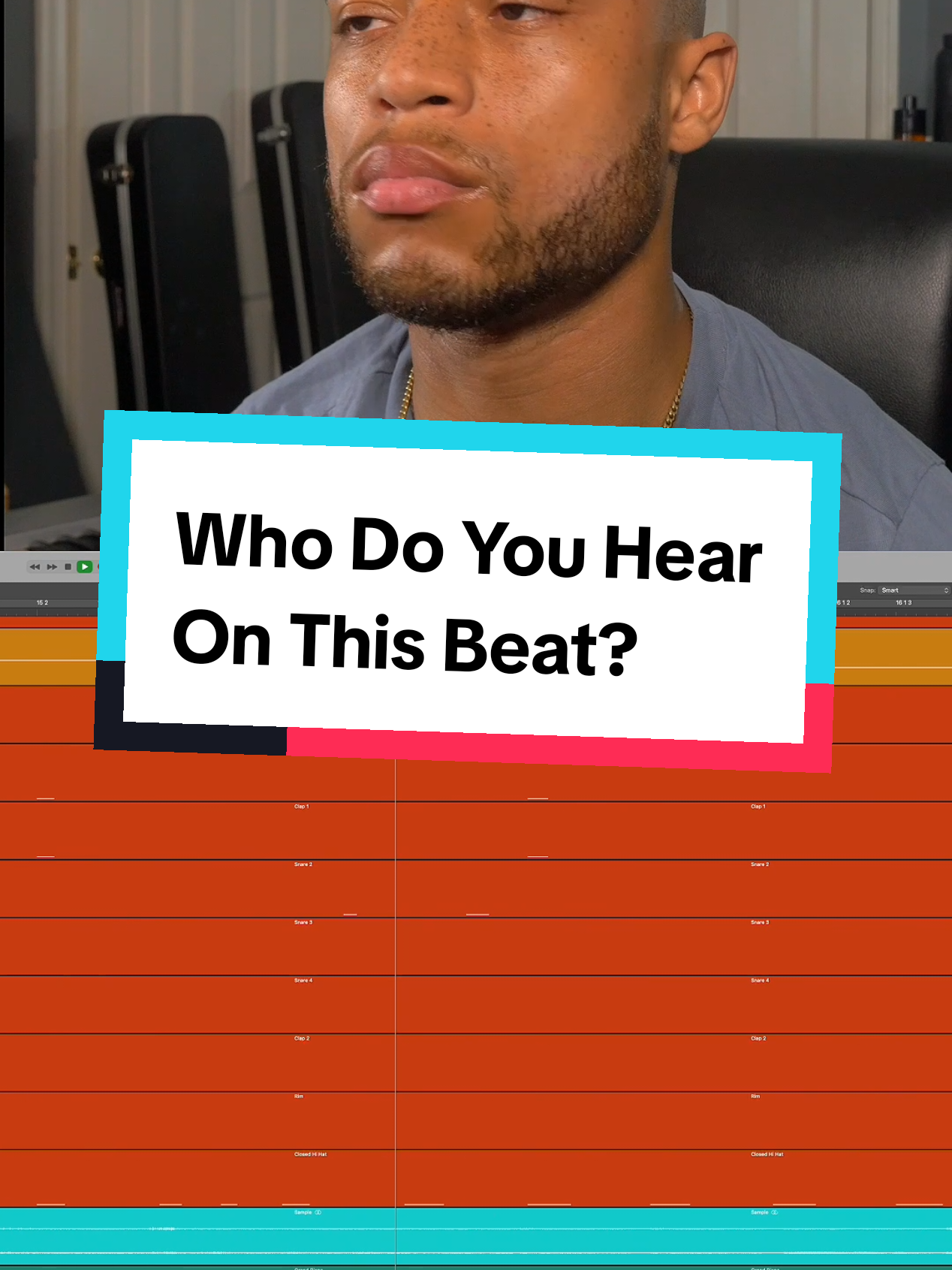 A post by @lmarquee on TikTok caption: Who do you hear on this beat? #ProducerTok #MakingBeats #LetsMakeABeat #musicproduction #LogicPro 