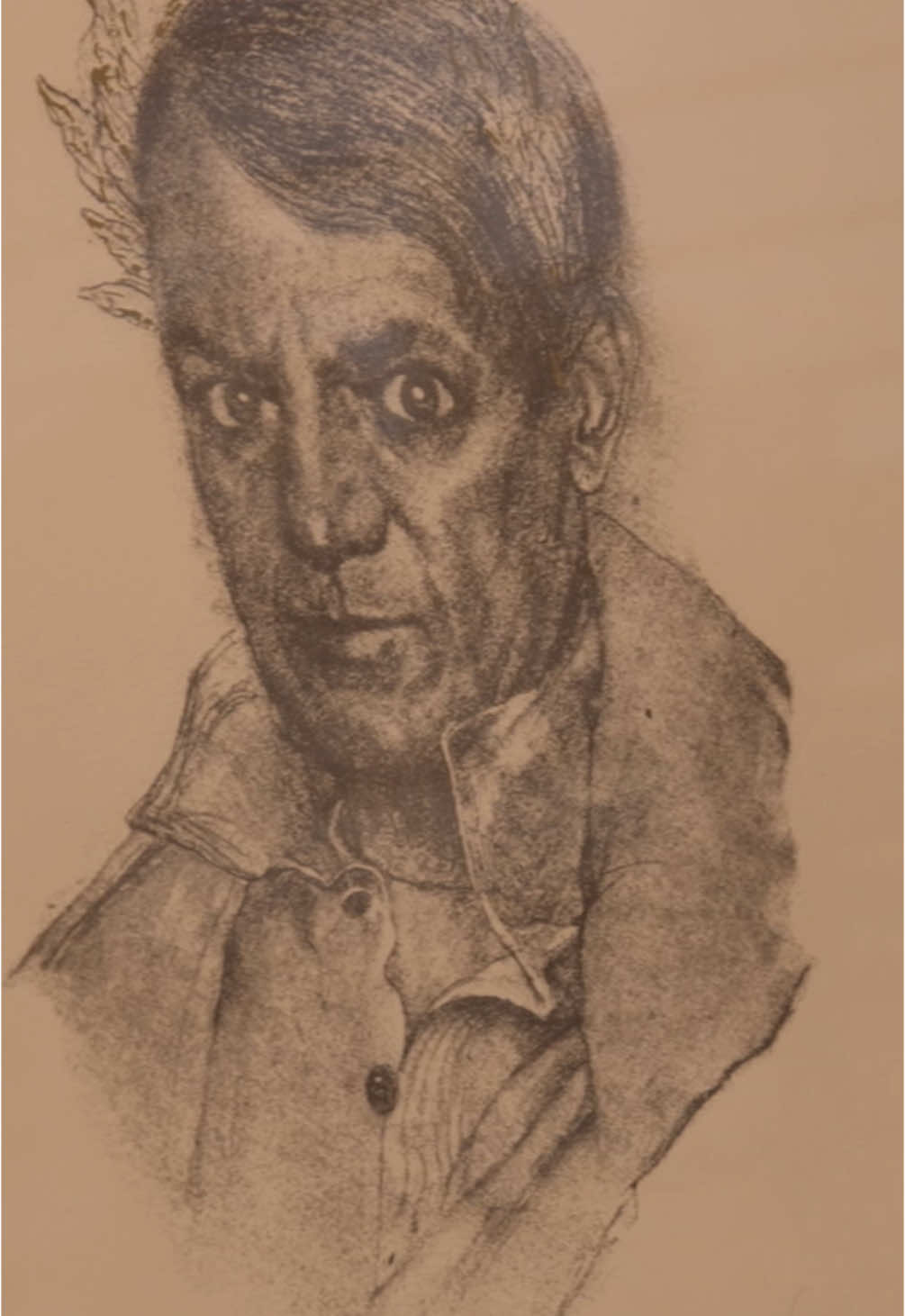 A post by @pawnstars on TikTok caption: This portrait of Pablo Picasso was made by another famous artist! #PawnStars 