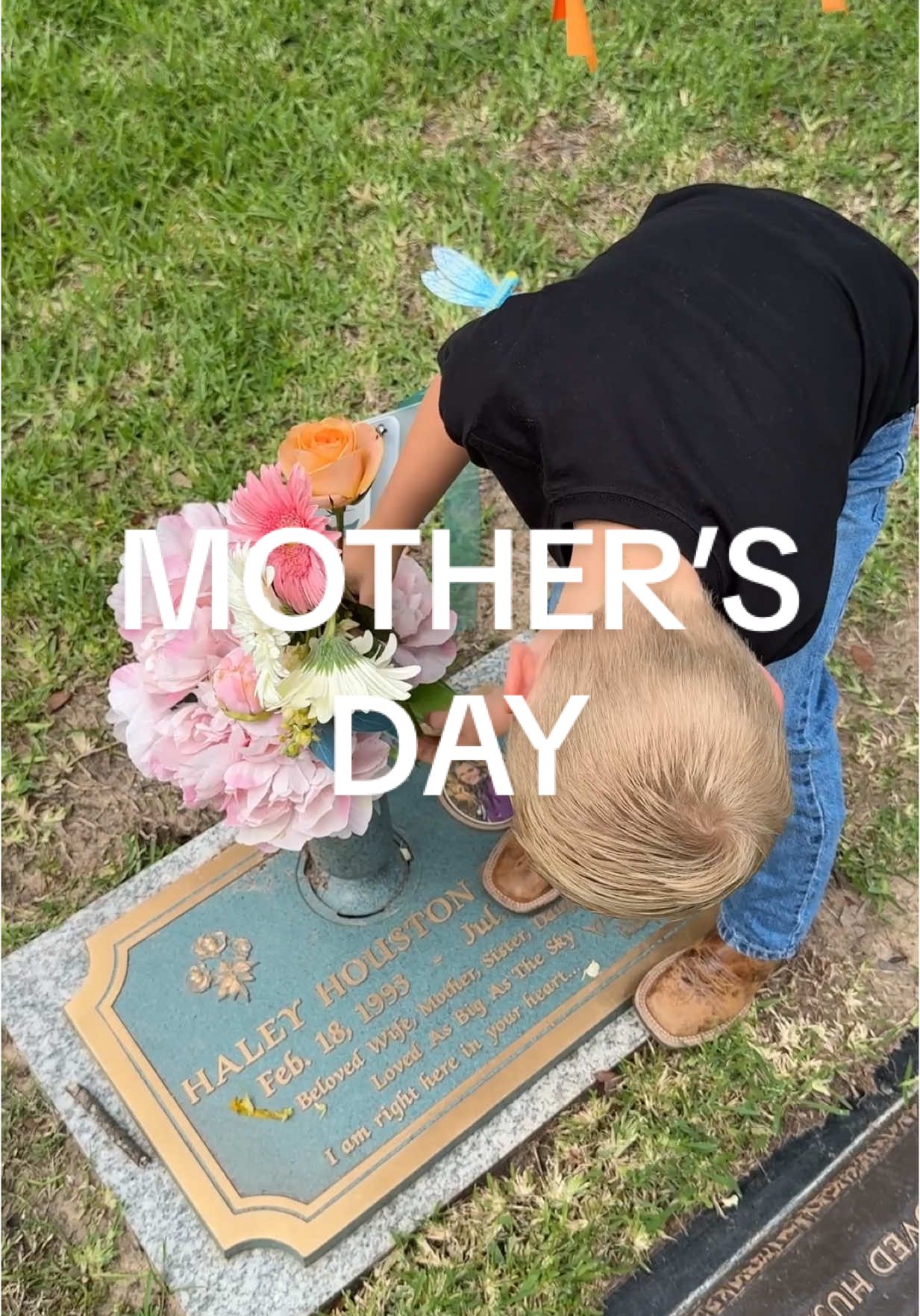 A post by @taylorodlozil on TikTok caption: I have mentioned this a few times but Mother’s Day is always hard for Weston and I. Luckily Weston has 2 amazing grandmothers. So for this past Mother’s Day we got flowers for Haley, GiGi, and Monie. I’m very proud of the young man Weston is becoming! #mothersday #family #loss #death #flowers #love 