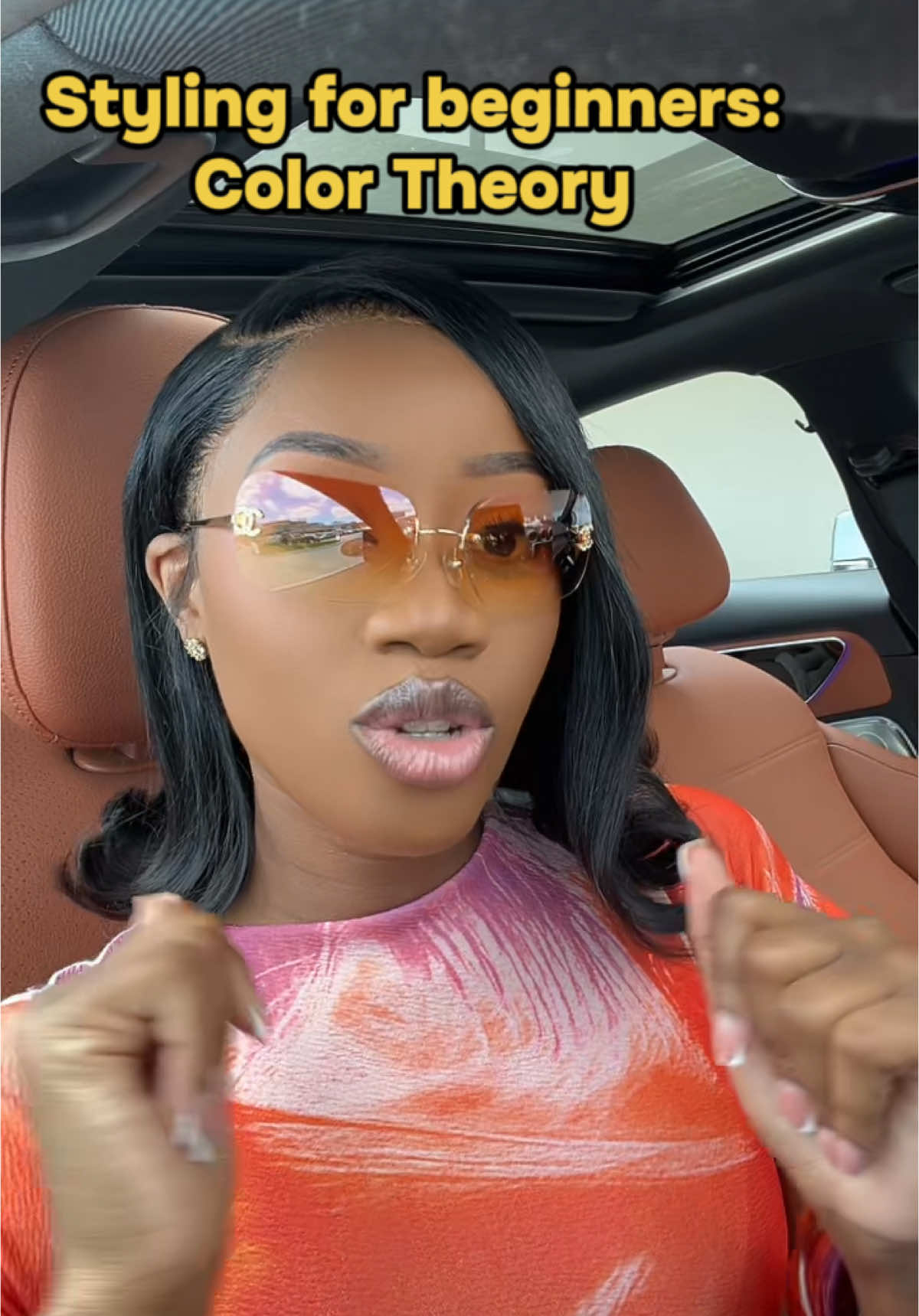 A post by @fashionnprodigy on TikTok caption: A few tips on color theory + harominizing to ensure your looks are always intentional, stylish & most importantly, YOU! #colortheory #style #howtodress #outfit #fashionnprodigy #nyc #fyp 
