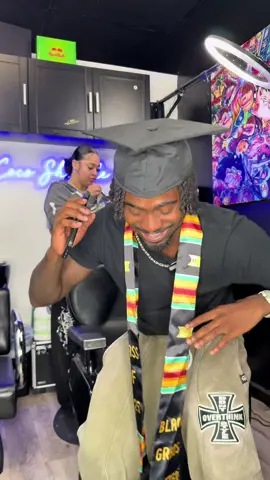 A post by @coco.shinele on TikTok caption: Congrats 🎊 @TBone🦴 #cocoshinele #fyp #femalebarber #atl 