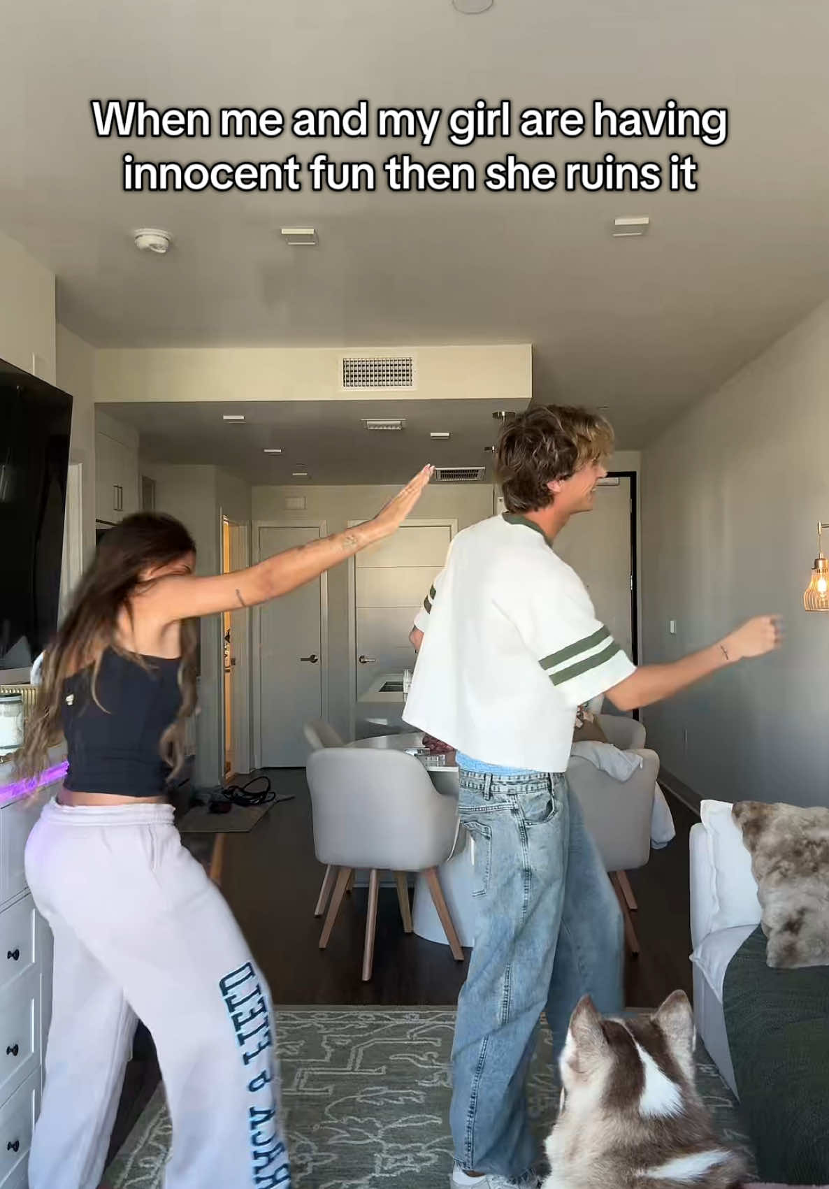 A post by @joshrichards on TikTok caption: I swear she just wants my body @gabriela moura  